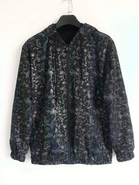 Holographic Reflective Mushroom Pattern Jacket 2
