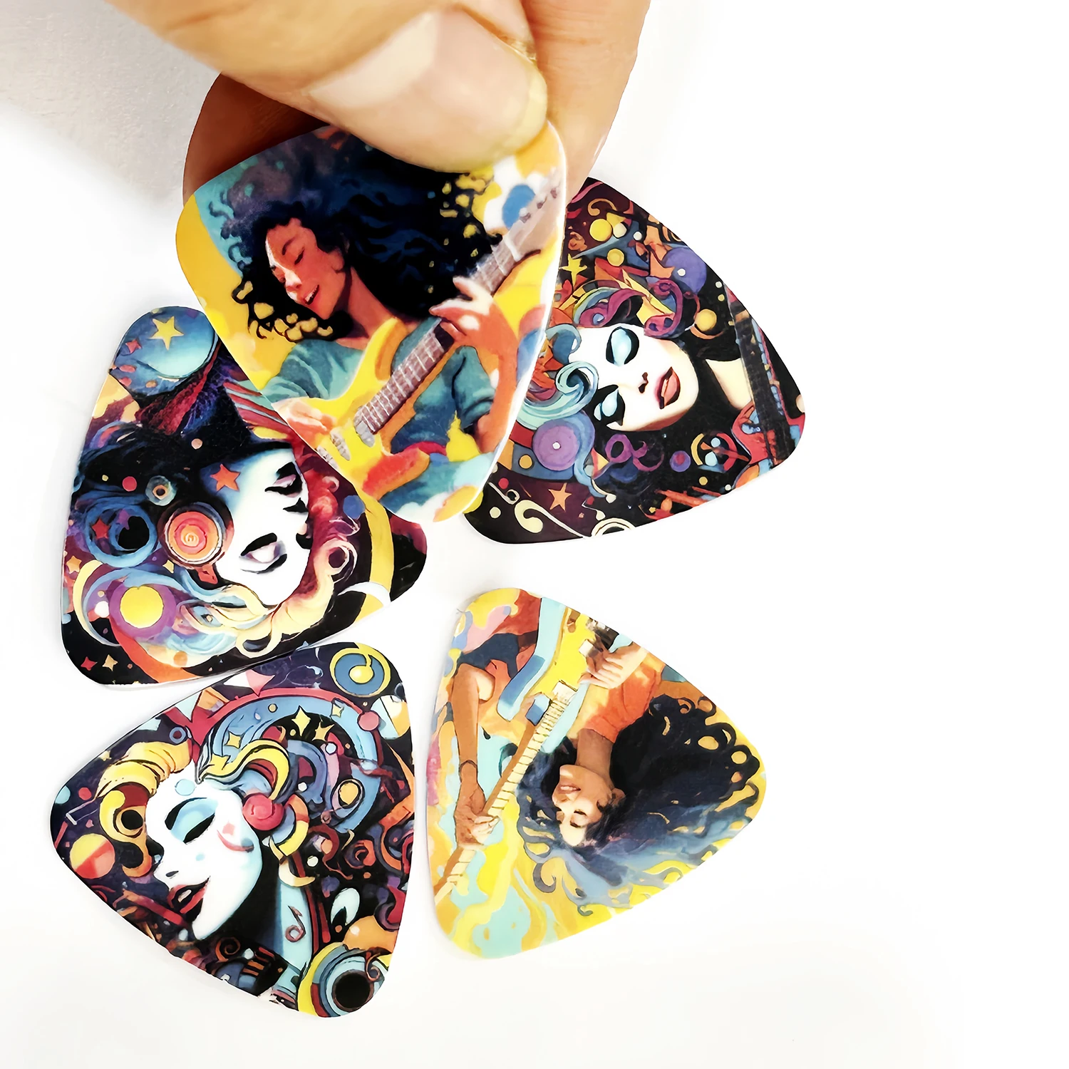 Triangle Guitar Paddles Guitar Picks Musical Instrument Accessories 5pcs/set