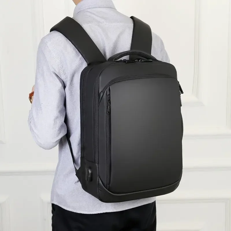 Backpack for Men 2025 Multifunctional Business Notebook Backpacks USB Charging Waterproof Film Men's Backbag Casual Bag Mochilas