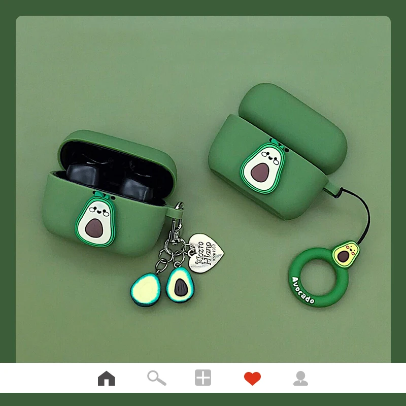 Fundas For Jabra 75T / 85T Case Cute Avocado Cartoon Silicon Protect Cover For Jabra 85T Bluetooth Wireless Earphone Case Coque
