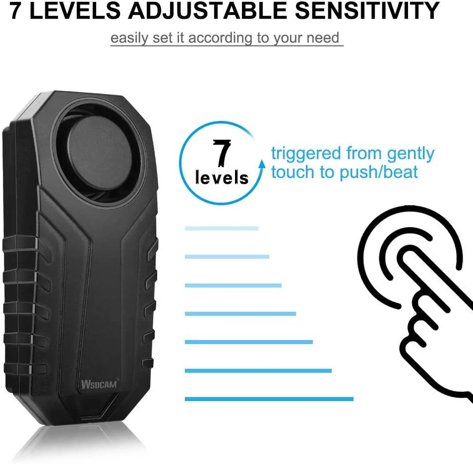 Elecpow Remote Control Bike Alarm Waterproof Motorcycle Electric Bicycle Security 113dB Anti Lost Vibration Warning Alarm Sensor