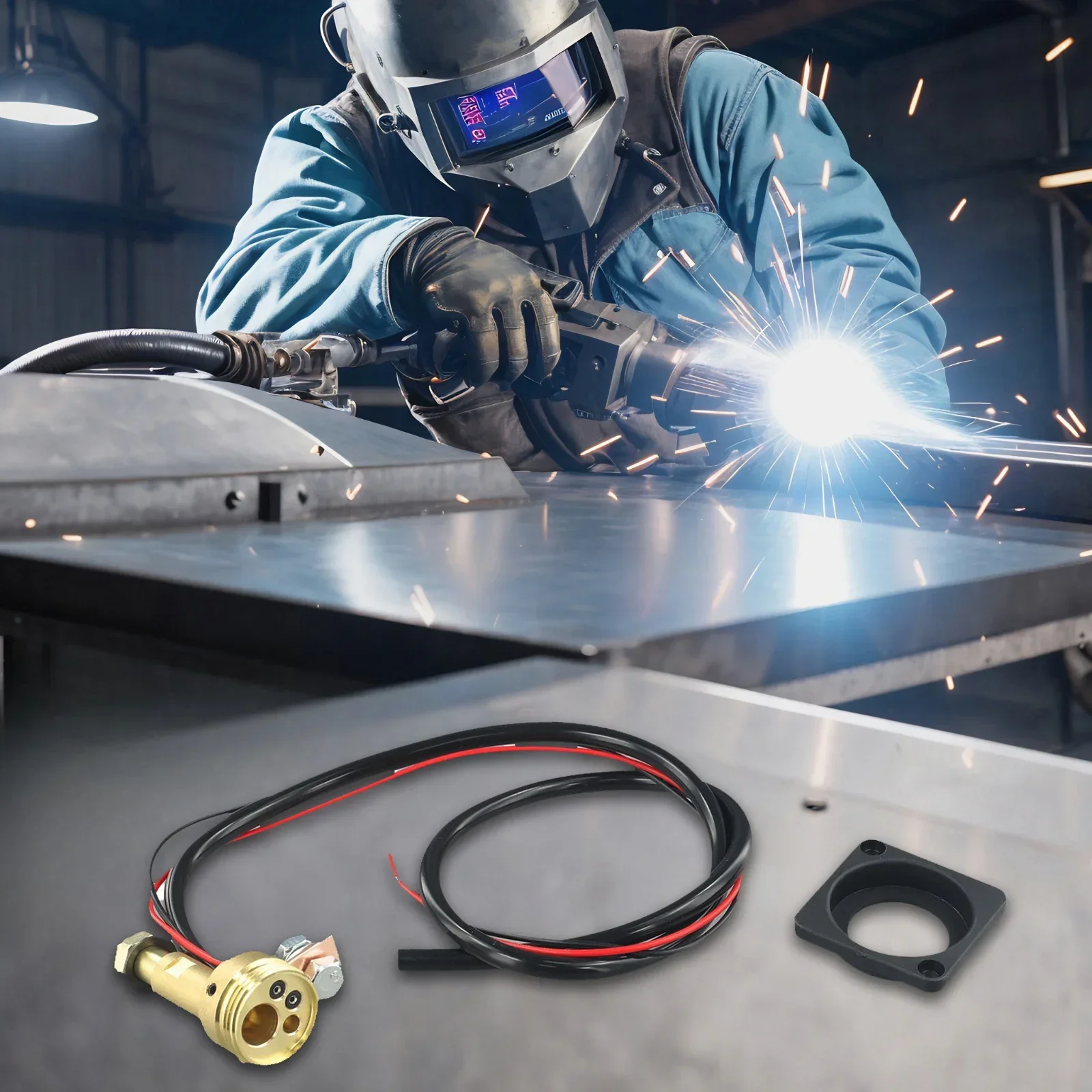European Central Connector Sleeve MIG Welding Panel Socket Euro Central Connector Power Tools Replacement Accessories 1pc