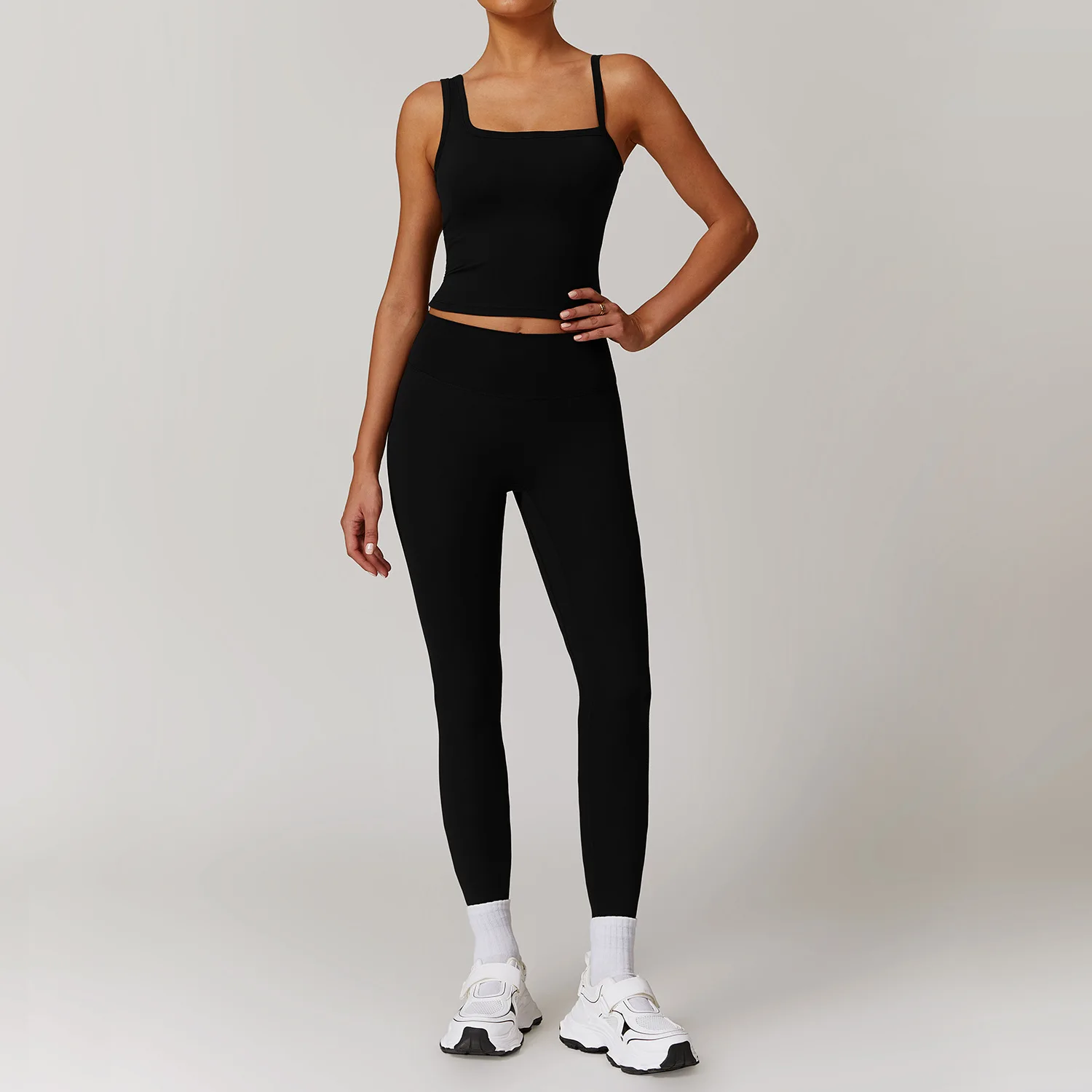Yoga Suit 2PCS Yoga Suit Women Sports Set Quick-Drying Gym Set Running Workout Tracksuit Female Long Sleeve Sports Shirt Yoga Clothing
