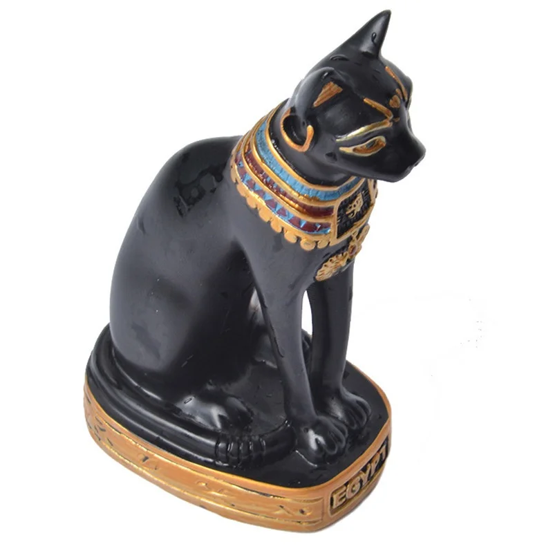 Cat Statue Ornament Egyptian Figurine Decoration Vintage Goddess Home Garden - Image 3
