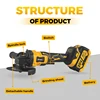 125MM M14 Brushless Angle Grinder 3 Gears Variable Cordless Angle Grinder with Box Li-on Battery Grinding Machine Cutting Tools 3