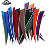 ONTFIHS 50PCS Archery Fletching RW 4" Shield Arrow Feathers with Natural Turkey Feathers 1