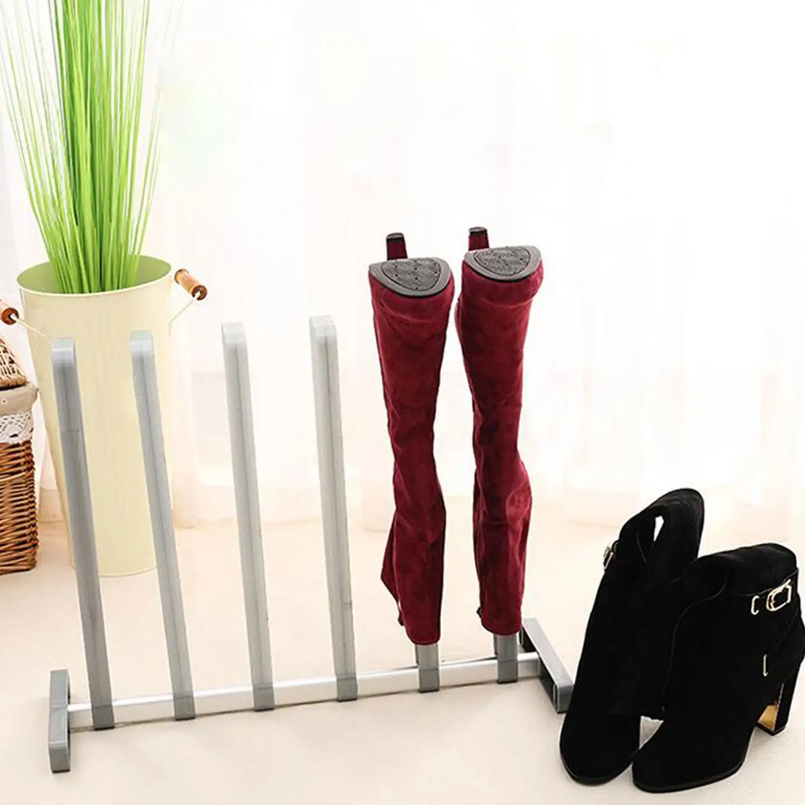 Boots Rack Adjustable Footwear Organizer Accessories Easy to Install Shoes Organizer Freestanding Shoes Rack for Dorm Room