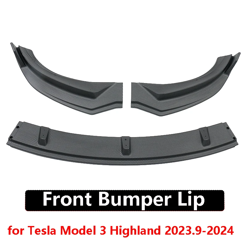 3PCS For Tesla Model 3 Highland 2023 2024 Car Rear Bumper Diffuser Shark  Fin Glossy Black Body Kit Modify Accessories - AliExpress