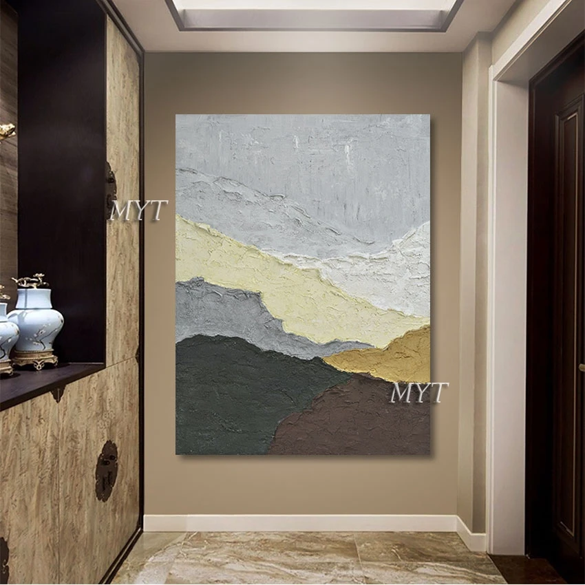 

Высококачественная абстрактная Гора настенная холщовая картина с ножом Толстая акриловая художественная картина современная офисная декоративная ручная работа без рамки