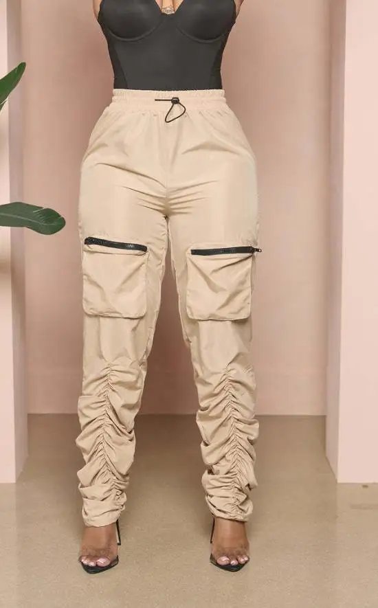

Y2K Pants Women 2023 Summer Fashion Pleated Pocket Zipper Casual Cargo Pants Street Wear Trousers All Match Clothes