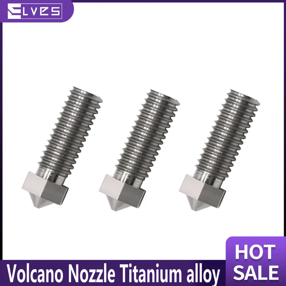 

ELVES Volcano Nozzle Titanium alloy For 3D Printer Volcano Hotend High Performance M6Thread Nozzle 0.4/0.6/0.8 for Sidewinder X1