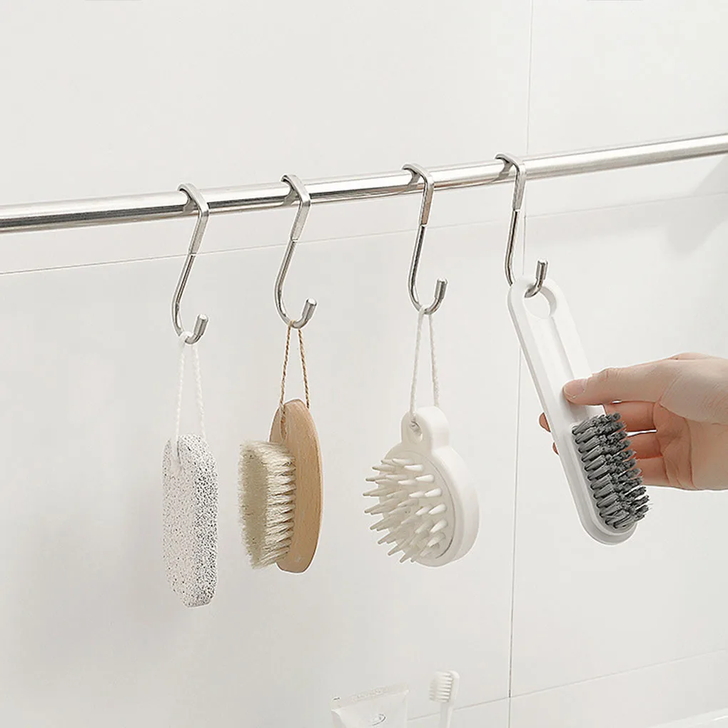 Wall Mount Hooks Multi Purpose Hooks Metal Hook 1PC S-type Door Hanger Hook Stainless Steel