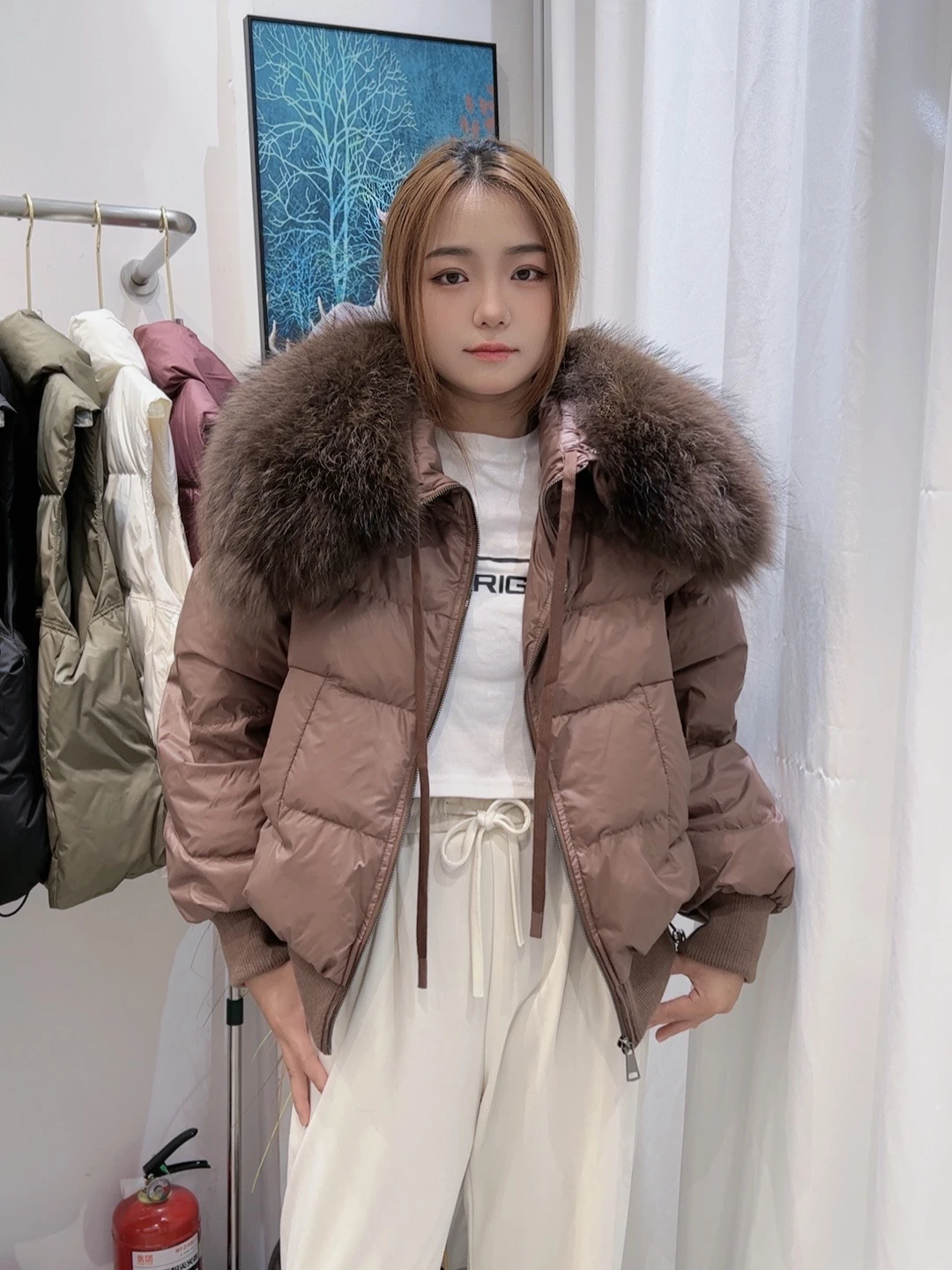 2023 neue Mode lose Winter Frauen Enten Daunen jacke natürliche