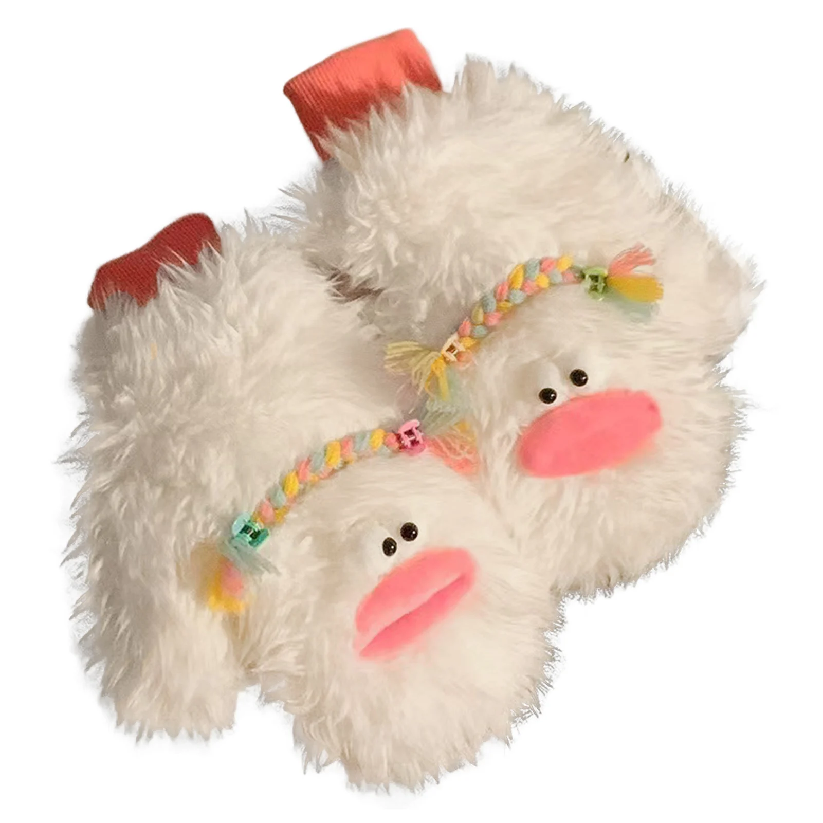 

Winter Mittens for Women Full Finger Animals Cartoon Ugly Doll Plush Gloves for Outdoor Activities Travel