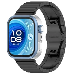 Premium Stainless Steel Wristband for Smartwatches - Elegant Metal Strap and Bracelet (Black)