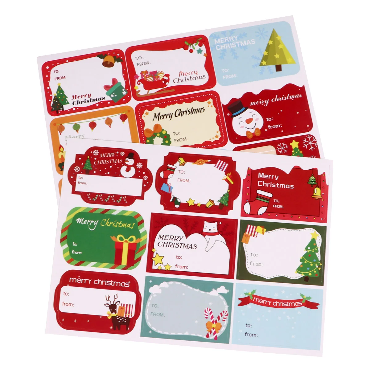 

24 Sheets Christmas Decals Xmas Stickers Sealing Paster for Gift Envelope