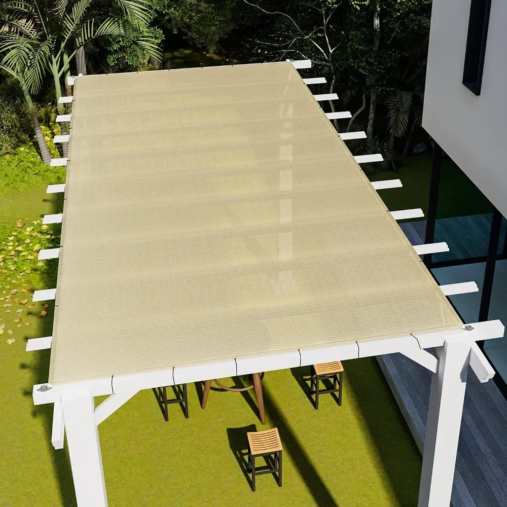 

Sun Shade Sail Straight Edge Rectangle Canopy Shade Cover for Outdoor Pergola Backyard Garden Patio 20' X 30'
