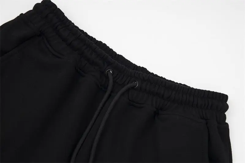T.R.P 힙합 레터 자수 반팔 티셔츠, 루즈한 캐주얼 반바지, 스포츠 세트, 남녀공용, 2024 신상