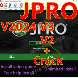 Advanced 2024 Commercial Fleet Diagnostics Software with Installation Support and Keygen - One laptop install (Jpro 2024 v2)