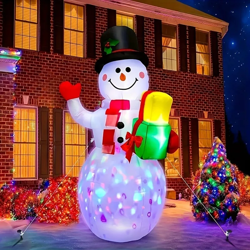 1.5M Inflatable Christmas Snowman LED Lights Outdoor Patio Christmas Decorations Festive Display