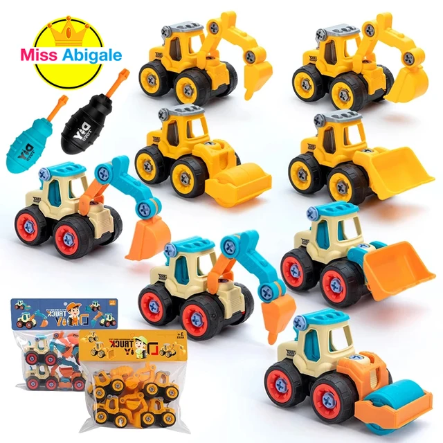 Nut Disassembly Loading Unloading Engineering Truck Excavator Bulldozer Kids Screw Boys Creative Tool Education Toys Car Model 1
