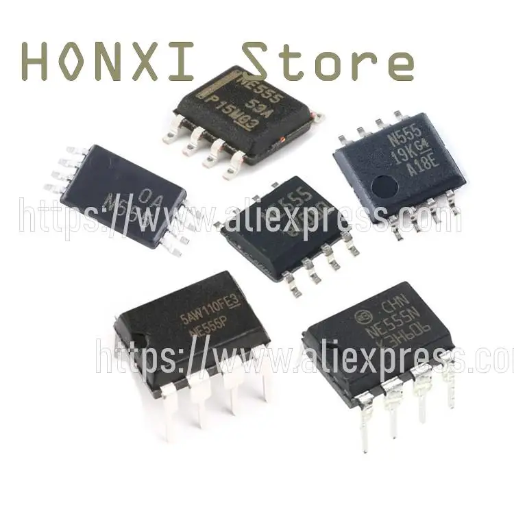 10PCS-NE555N-NE555P-NE555DR-NE555DT-NE555PSR-NE555PWR-Single-channel ...
