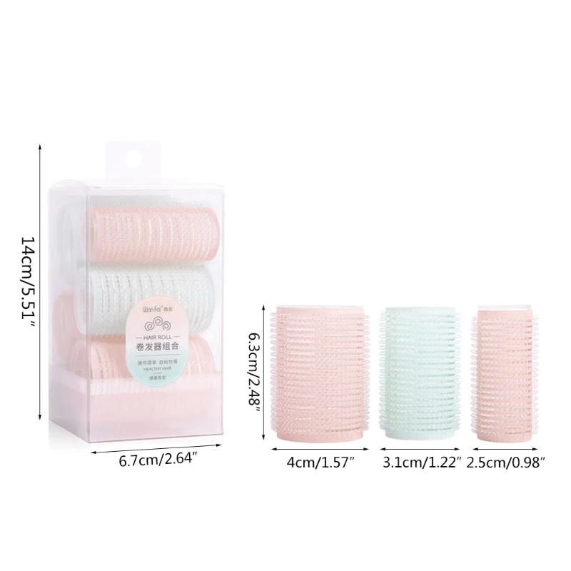 6Pcs/Set Hair Rollers Curlers Bangs Self-Adhesive Hair Volume Curling Styling Tool