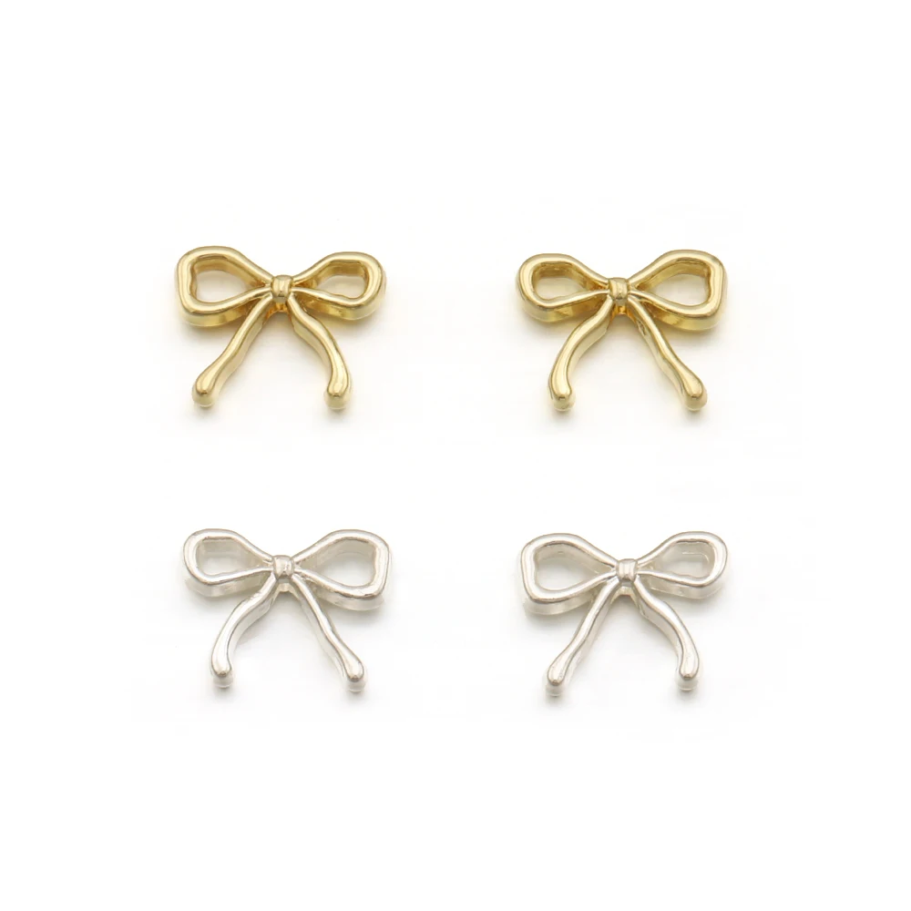Cordial Design 100Pcs 12*16MM Jewelry Accessories/Hand Made/DIY/Cute Bracelets Making/Jewelry Findings & Components/Bow Charms - cordial