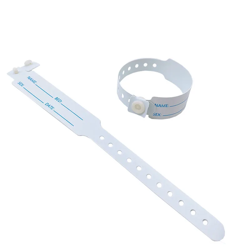 GetCoupon 100 Pcs White Plastic Wristbands - Writable PVC Bands For Events, Hospitals, Parties