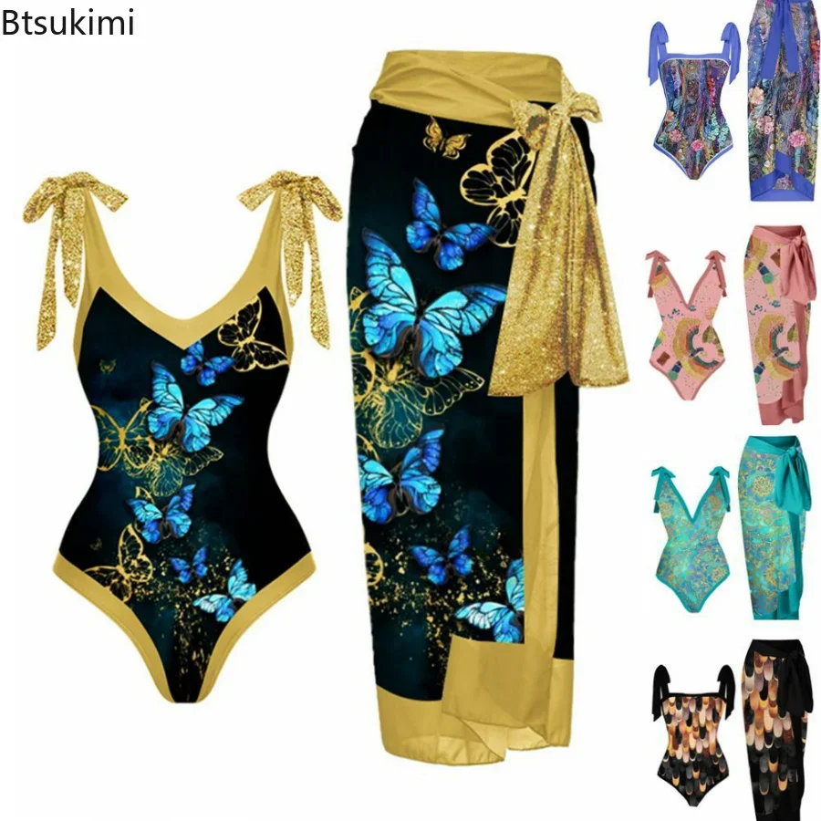 

Swinsuit 2 Piece Women Bikini Set Strappy Bandage Swimwear Brazilian Biquini Bathing Suit Push Up Floral Printed Ruffle Bikinis