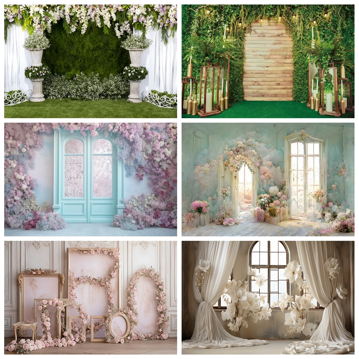 Photo Backdrop Wedding Party Decor Photography Flowers Floral Arch Wall Engaged Ceremony Birthday Bridal Shower