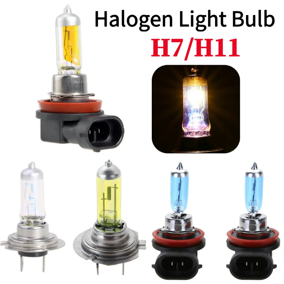Halogen H7 55W 3800K Stock Two Bulbs Light DRL Daytime Lamp