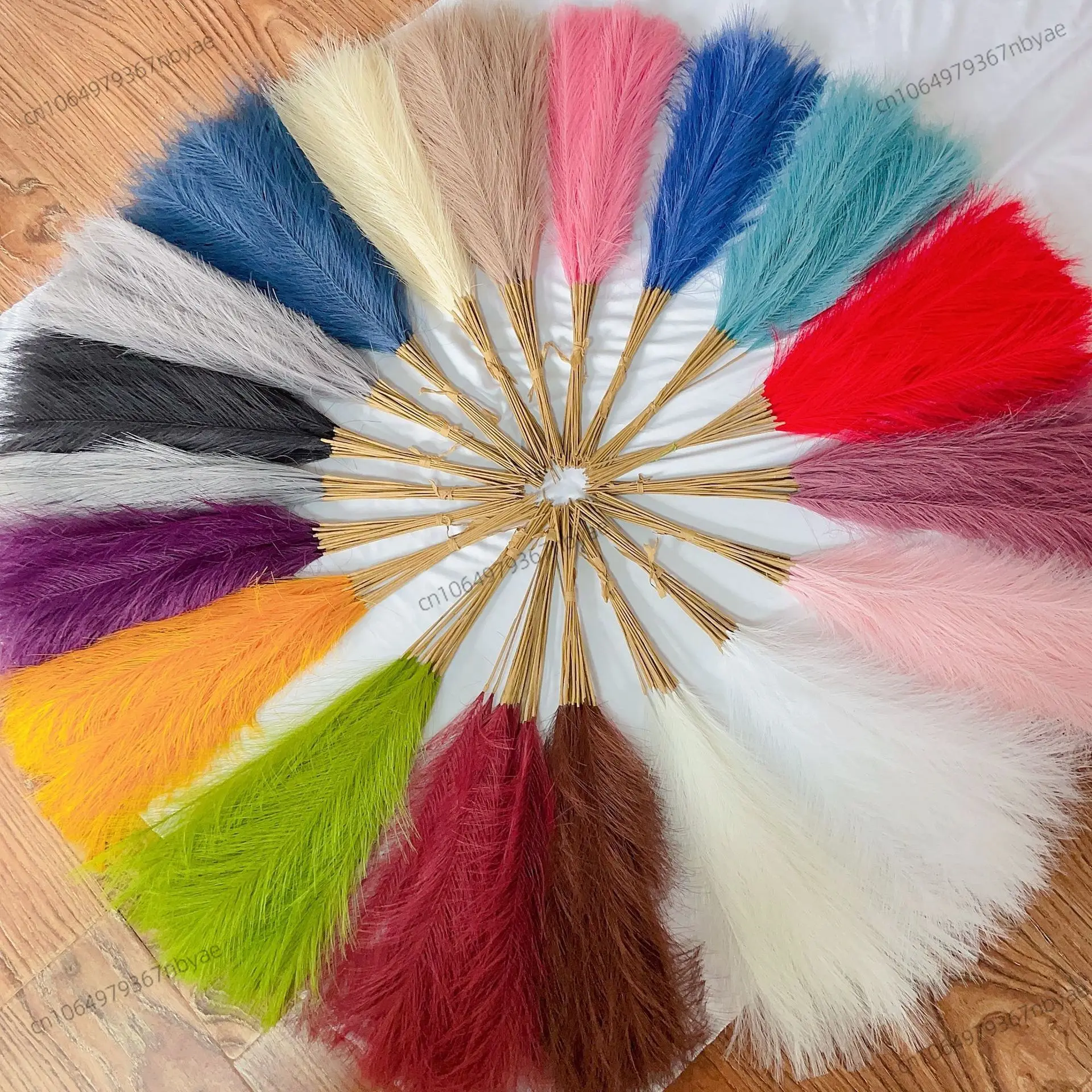 55CM Flauschiges Pampasgras Boho-Deko Blume Künstliche Pflanze Schilfgras Simuliert für Hochzeit Party Heimdekoration Kunstblumen – Detail 1