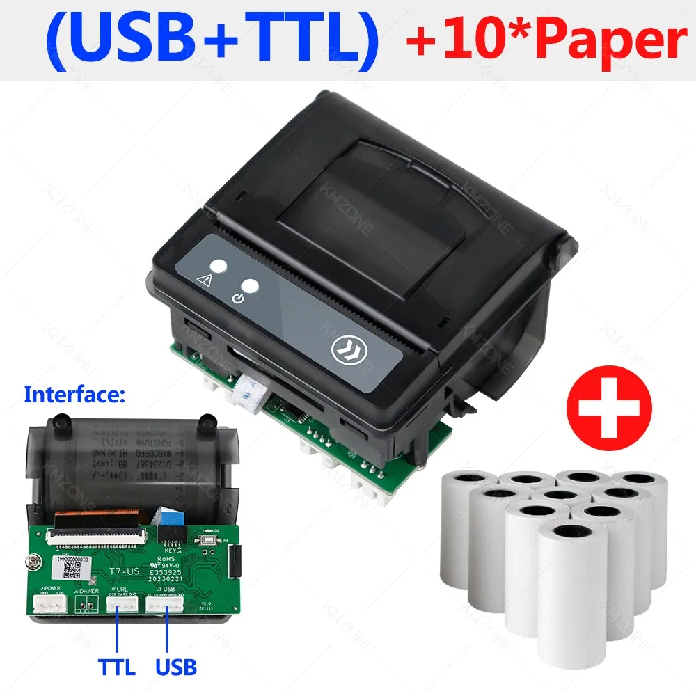 ตัวเลือกสินค้า เครื่องพิมพ์ความร้อน USB/RS232 58mm ใบเสร็จ/ตั๋วบิล