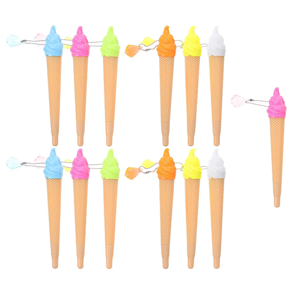

10 Pcs Ice Cream Pen Multipurpose Writing Pens Come Cartoon Neutral Gift Student