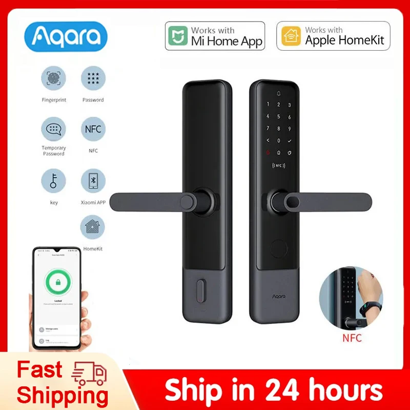 

Aqara N200 Smart Door Lock Fingerprint Locks For Bluetooth Password NFC Unlock Mi Home Apple HomeKit Smart Home DHL Shipping