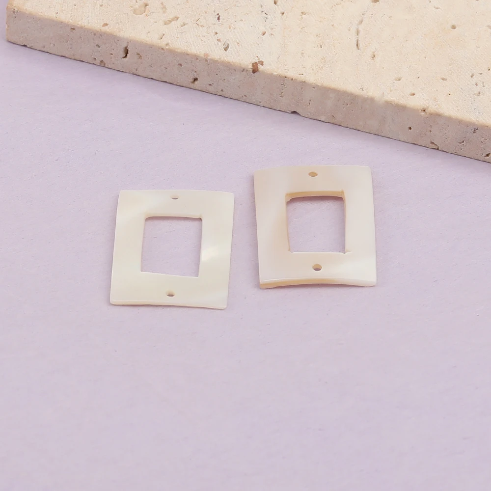 Cordial Design 18*25MM 50Pcs Jewelry Findings Components/Hand Made/Natural Shell/Jewelry Accessories/Rectangle Shape/DIY Charms - cordial
