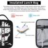 Kaisen Gojo Satoru Insulated Lunch Bags Thermal Lunch Container Anime Portable Lunch Box Tote Food Handbags School 6
