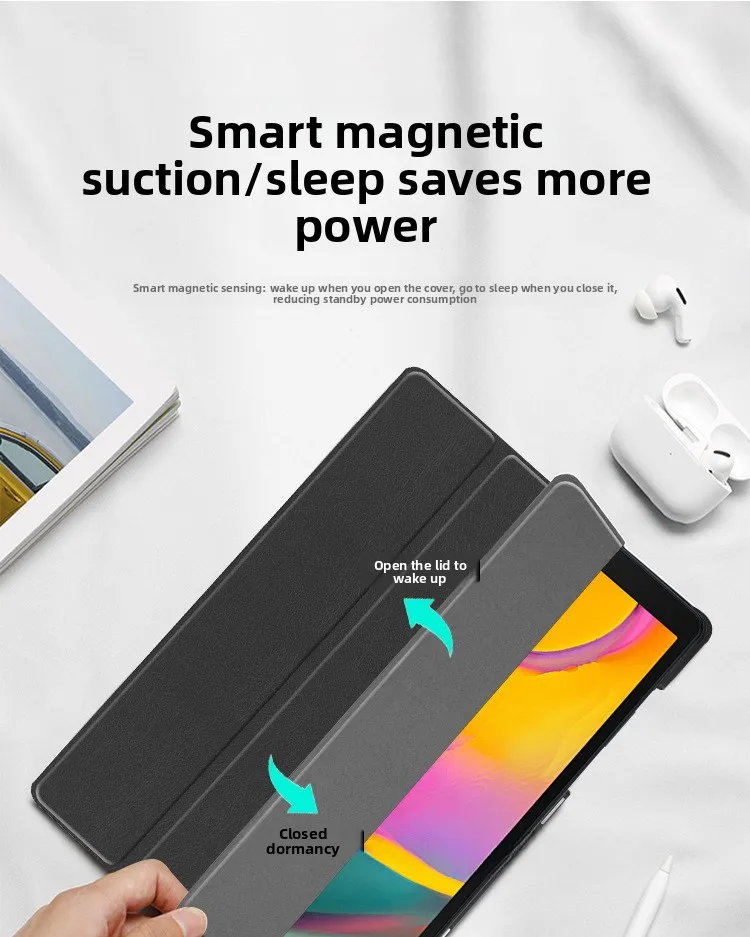 Für Galaxy Tab A 10,1 Zoll Tablet – Schutzhülle aus Leder T510 Kaster Tri-Fold Cover – Detail 8