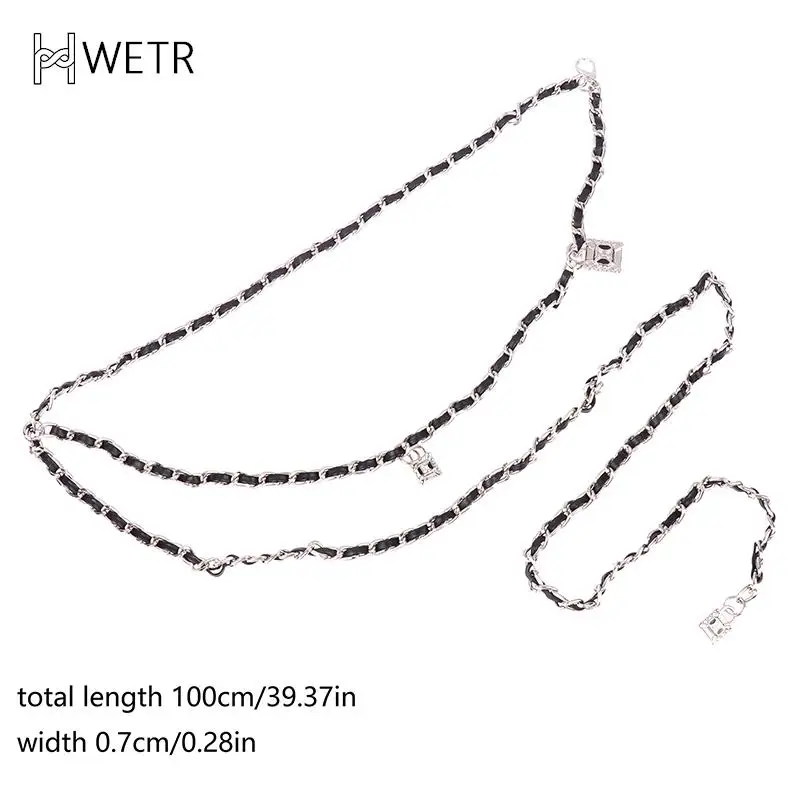 

Trendy Minimalist Metal Waist Chain Belt For Women Suit Dress Jeans Waist Belts Clothes Decoration Accessories