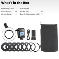 Godox MF-R76C MF-R76N MF-R76S TTL HSS 2.4G Wireless Macro LED Ring Light Speedlite Flash Light for Canon Nikon Sony Camera 2