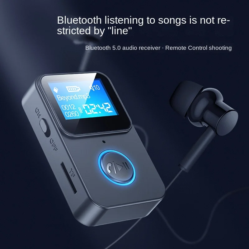 

C33 ЖК-дисплей с цветным экраном, Новый Bluetooth 5,0, аудиоприемник, беспроводной адаптер, TF-карта, mp3-плеер, пульт дистанционного управления для фотографии