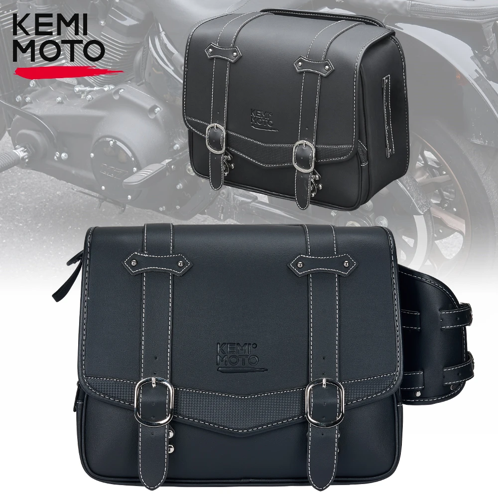 KEMIMOTO tas peralatan sadel sepeda motor, tas PU kulit 20l, tas