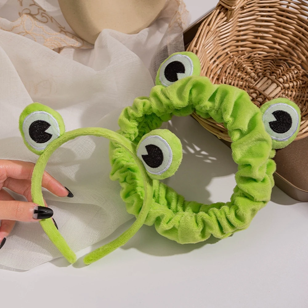 hair ties for women Girls Hair Bands Women Hair Accessories Girls Hairband Funny Frog Makeup Headband Wide-brimmed Elastic Hairbands Cute hair band for women