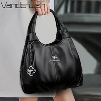 Genuine Brand Top Quality Soft Leather Casual Tote Bags for Women Handbag Luxury Female Shoulder Crossbody Sac Winter Style Bag