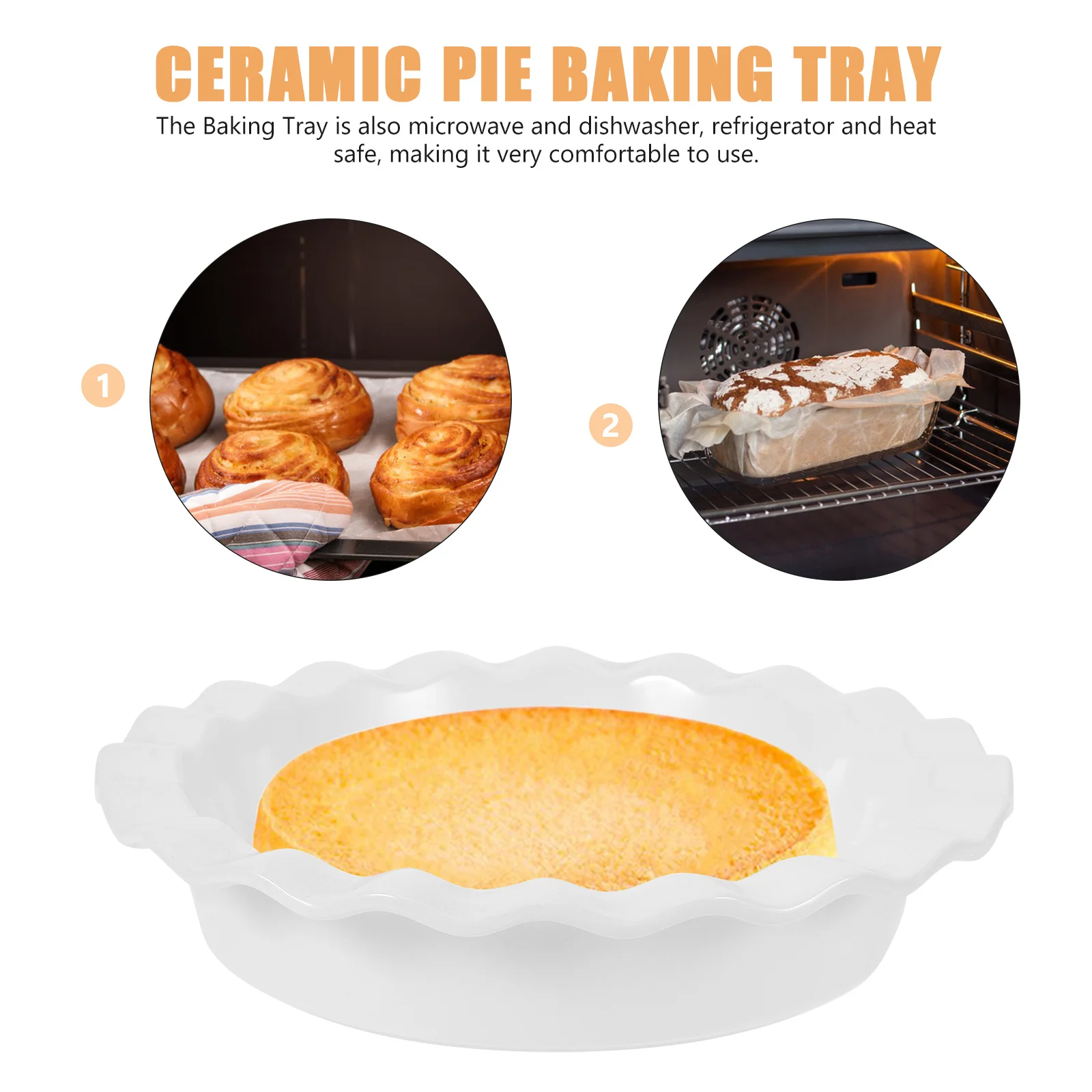 Round Ceramic Nonstick Pie Pan 1