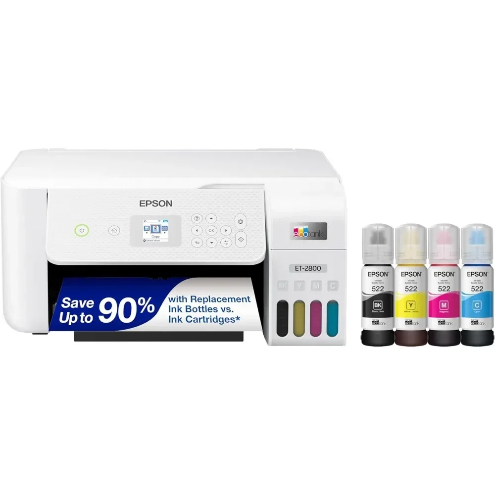 EcoTank ET-2800 Wireless Color All-in-One Cartridge-Free Supertank Printer with Scan and Copy &acirc;&euro;&ldquo; The Ideal Basic Home Printer
