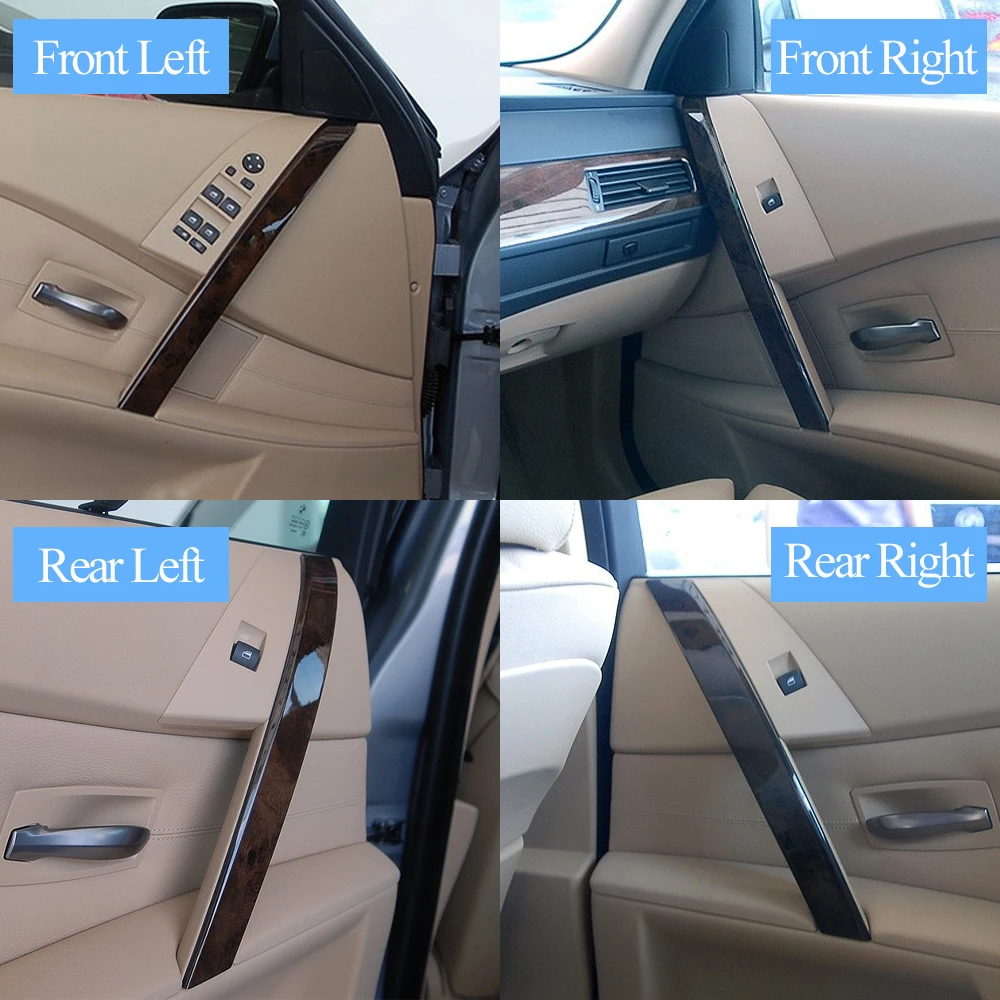 E60 E61 BMW 5 시리즈 M5 2004 2005 2006 용 전면 후면 내부 도어 당김 핸들 트림 커버 교체 51416959333 51416959334