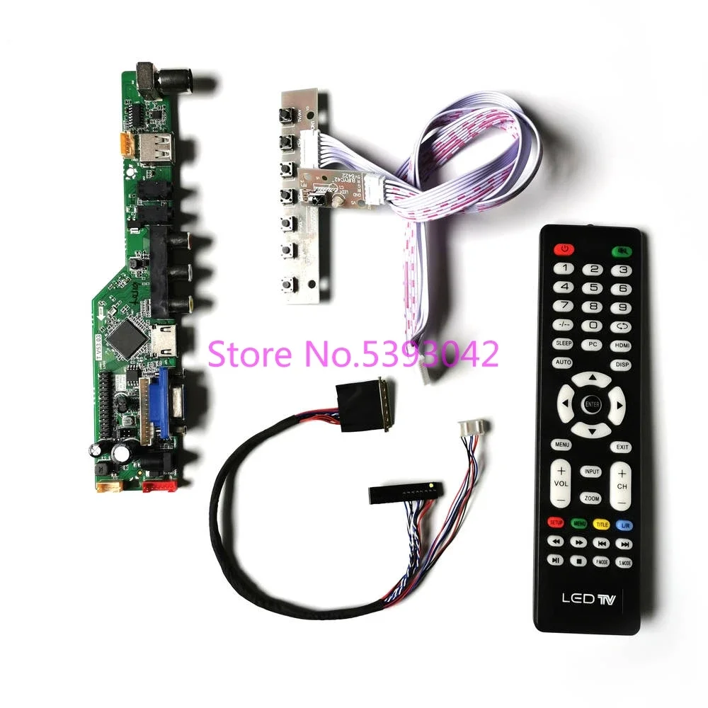 Kit Fit Lp140Wh1 (Tl)(A1)/(Tl)(A2)/(Tl)(A3)/(Tl)(A4) Schermo Vga + Av 40Pin Remote 1366*768 Lvds Scheda Di Controllo Tv Analogica