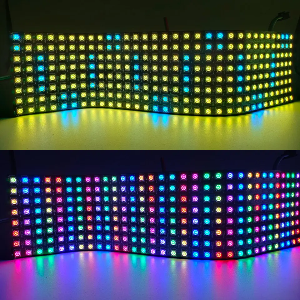 Led Matrix Visualizer Music Spectrum Visualizer Panel HJHX Ws2812b LED Matrix 16x16,256 ...